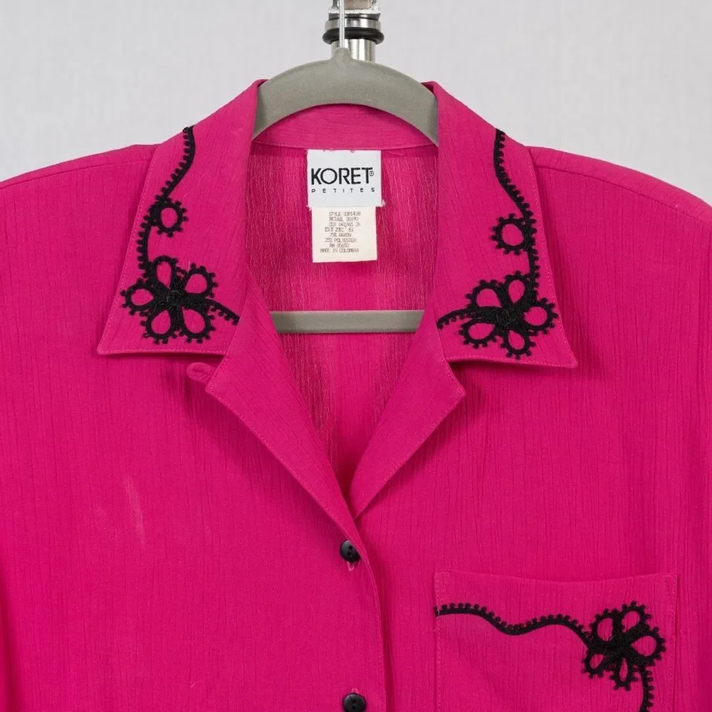 Vintage Koret Petite pink buttons down shirt size S